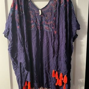 Francesca Kimono with embroidery and tassel OS